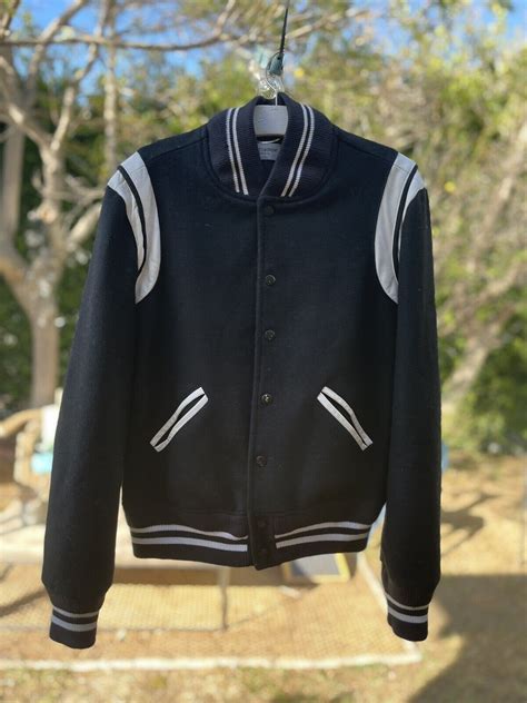 ysl teddy jacket reddit|YSL varsity jacket.